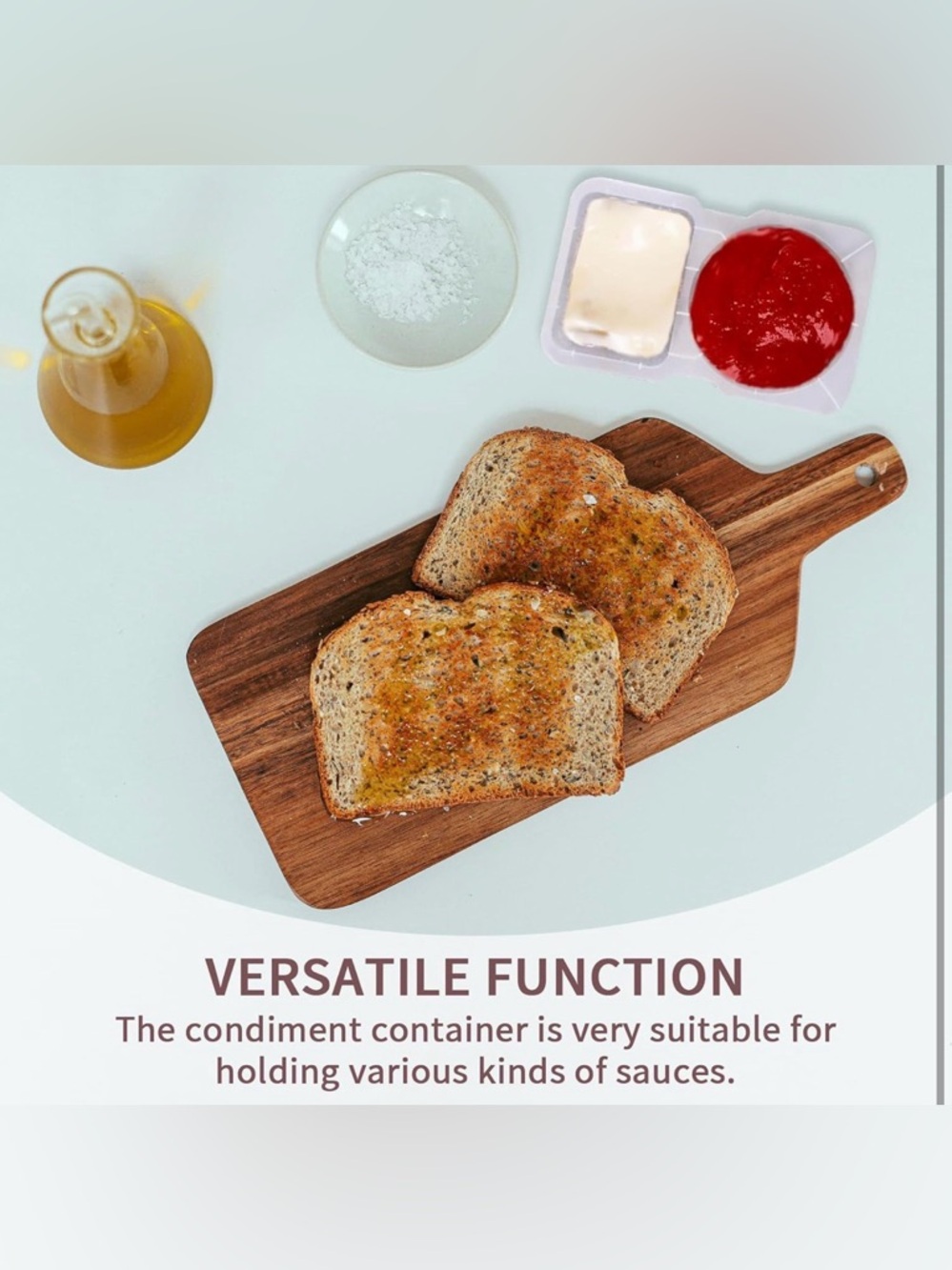 30 PCS Double Compartment Condiments Containers w/Lids Leakproof BPA-Free Snack - Picture 6 of 11